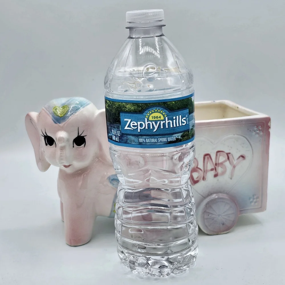 Vintage Ceramic baby Pink and Blue Elephant Planter - Picture 2 of 6